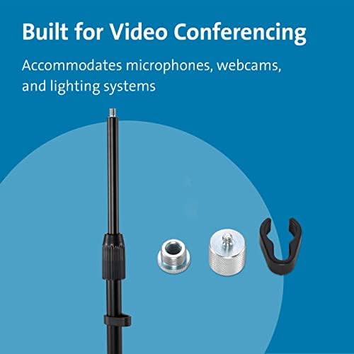 Телескопична настолна поставка Kensington A1010 за микрофони, камери и системи за осветление за видео-конферентна връзка (K87651WW)