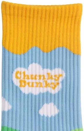 Нови чорапи F. О. G. с логото на Ben and Jerry ' s Custom Crew В тон SB Потапям Low Буци Dunky CU3244-100, Многоцветни, 36-44