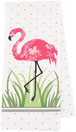 Комплект кухненски кърпи / хавлии KAF Home Pantry Flamingo от 4 парчета, 100-процентов памук, 18 х 28 см