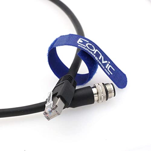 4-пинов кабел Eonvic M12 D-Code RJ-45 Gigabit Cognex Industrial Camera High Flex Кабел (1 M, нов 4-пинов кабел)