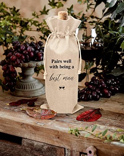 Подаръчен Пакет за вино за Младоженеца-Винарска Пакет за Сделки на Младоженеца, Предложение за по-добро Мъже, Подарък за Младоженеца,