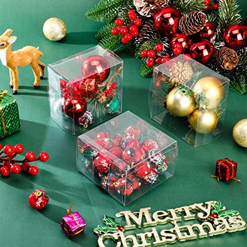 100 Опаковки, Прозрачни Кутии за Подаръци Пластмасова Прозрачна Подарък кутия Прозрачни Кутии за Предложения Кутии с шоколадови