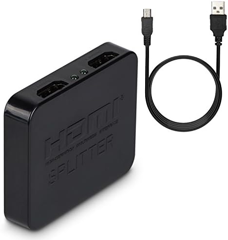 HDMI-сплитер 1 2 изход, HDMI-сплитер 1x2 Усилвател за две Дублиращи монитори Поддръжка на 3D и 4K @ 30HZ Full HD 1080P за Xbox
