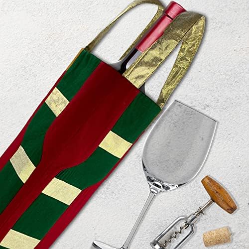 Вино чанти Simply Beautiful Always Snow Holiday Temottles - Просто красиви вино, чанти от плат, които са ръчно изработени.