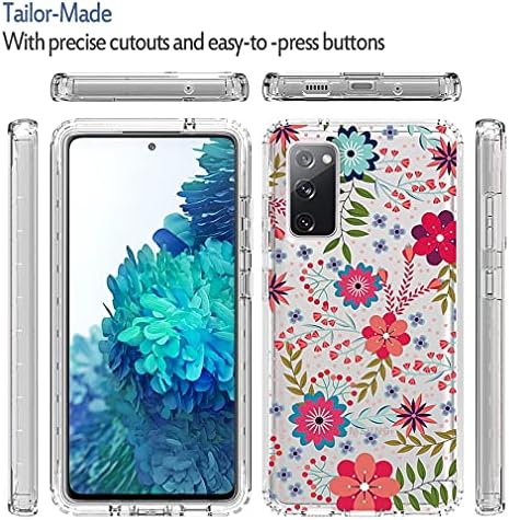 Калъф Zoeirc за Galaxy S20 FE 5G 6,5 , Прозрачен калъф Samsung S20 FE за момичета, устойчив на удари хибриден Броня от TPU
