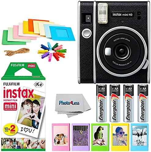 Фотоапарат непосредствена печат Fujifilm Instax Mini 40 + двойна опаковка филм + Батерии + рамка