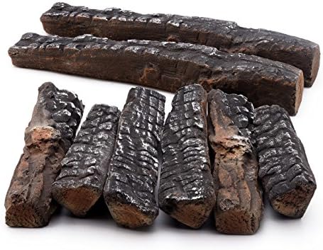 Колекция от керамични печки на дърва дърва за газовата камина от 8 малки предмети.Всички видове вътрешни, газови камини, без вентилационни