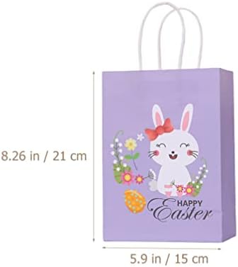 PRETYZOOM Обемни Подарък Пакети 16шт Великденски Подарък Пакети със Заек на Хартиени торби за Предложения за Ден на Великден
