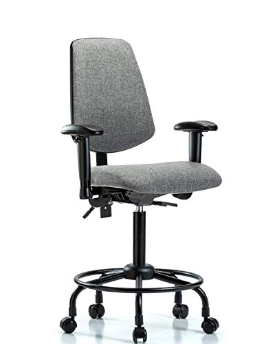 LabTech Seating LT42389 Стол-Пейка среден размер, Тканевое, Със Средна Облегалка, Кръгла Трубчатое Основа-Наклон, Подлакътници,