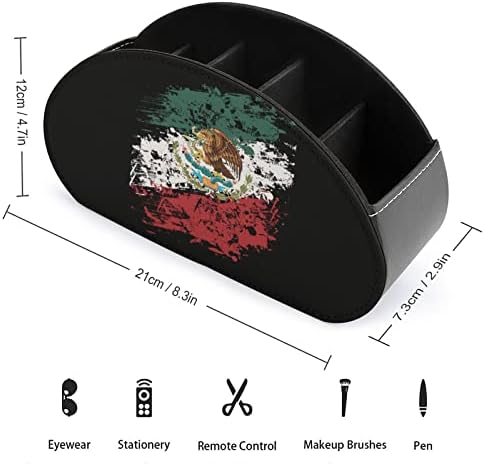 Мексиканско-Американски Флаг Печат ТЕЛЕВИЗИЯ Дистанционно Управление Кутия За Съхранение на Притежателя Изкуствена Кожа 5 Отделения