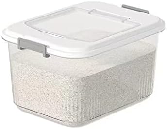 LIRUXUN 12,5 КГ Опаковка за ориз Кутия за съхранение на Ориз Диспенсер за зърно Контейнер за ориз Строга Кофа за Зърно Контейнер
