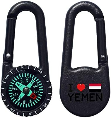 Ключодържател с компас Azeeda Аз обичам Йемен (KC00022161)