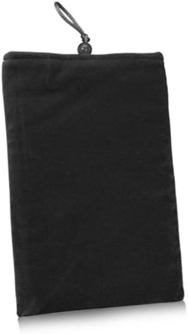 Калъф BoxWave за Kindle Paperwhite (1-во поколение 2012) (Case by BoxWave) - Кадифена торбичка, ръкав от мека велюровой плат с шнурком - Черно jet black