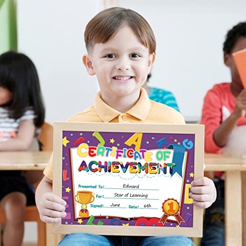 PETCEE 30 бр., Сертификати за награда в детската градина за децата-8 x 10, Цветен сертификат за завършване на предучилищна,