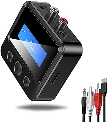 Предавател с Bluetooth Приемник, предавател, Bluetooth 2 в 1 с LCD екран, Аудиоадаптер Bluetooth Версия 5.0, Подключаемая TF