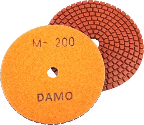 Диамантена карета перална площадка DAMO 3 инча Влажни Песъчинки 3000 за Полиране на пода Гранитогрес, Бетон, Мраморни Плотове