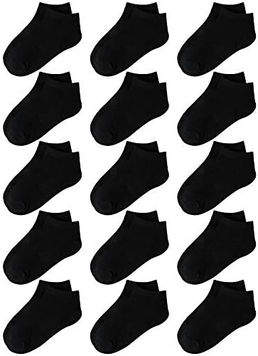 Cooraby 15 Опаковки, Детски и Спортни Чорапи на Полушубке с Дълбоко Деколте за Момчета И Момичета