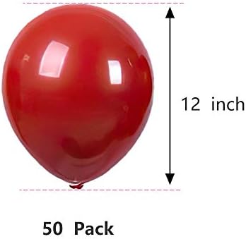 Червени Латексови балони за партита, 50 бр 12-Инчови Тъмно-Червени балони за вашата Сватба, Рожден Ден, на Деня Валетины, Нова Година,