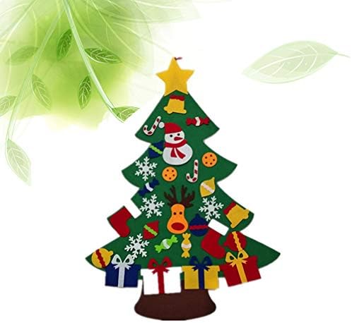 NUOBESTY Коледна Елха САМ Филцови Коледно Дърво, Коледни Украси Коледна Елха на Стената Коледни Подаръци, Коледни Украси Коледна Елха