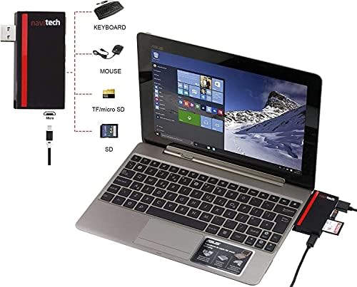 Navitech 2 в 1 Лаптоп /Таблет USB 3.0/2.0 на Адаптер-hub /Вход Micro USB устройство за четене на карти SD/Micro SD слот, Съвместим с лаптоп-трансформером Acer Chromebook Spin 311