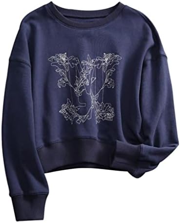 N/A Къс Hoody за жени, Зимни Ежедневни Памучни Блузи, Пуловери, Дебели блузи (Цвят: C Размер: код L)