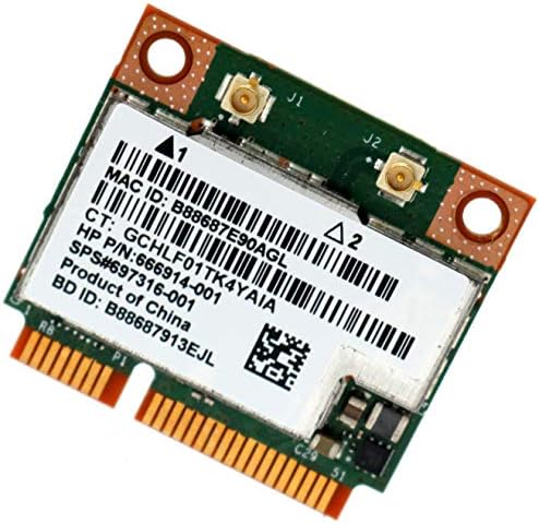 Deal4GO BCM943228HMB BCM43228 802.11 n 300 Mbps Двухдиапазонная Половината Mini PCIe Безжична WiFi карта, Bluetooth 4.0 и за HP 850