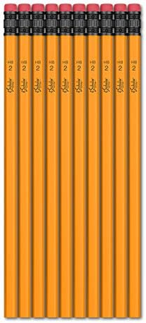 iScholar № 2 Жълти моливи с Ластиками, 1 опаковка от 10 бр, Жълти (33310)