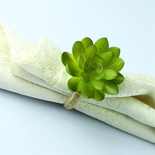 Поставка за пръстени за салфетки MJWDP Succulents 10-Подходящи за кухня, спалня, трапезария (Цвят: зелен, размер