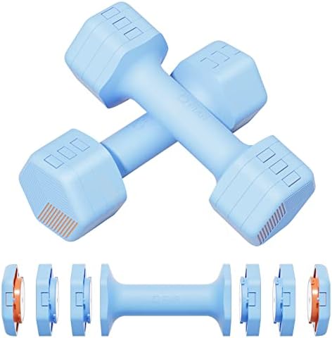 FIAR Комплект гири с регулируемо тегло - Двойка, £ 4, £ 6, 8 кг, 10 кг (2-5 паунда всяка), Набор свободни тежести за домашни тренировки във фитнеса, тренировка с тежести за жен