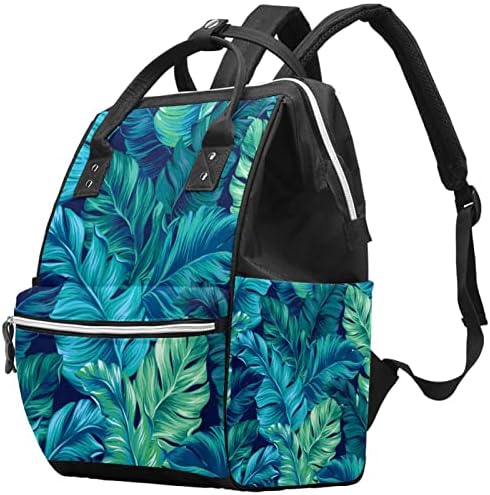 Пътен Раница GUEROTKR, Чанта За Памперси, Рюкзачные Чанти За памперси, модел от тропически синьо-зелени листа и растения