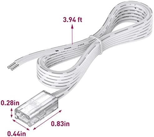 Led лента EMITEVER Топло бял цвят 2700K 24V led лента, изброени UL, Ra 95 +, IP30, 32,8 фута, 2,9 W/ фута, 240 + лумена/ фута,