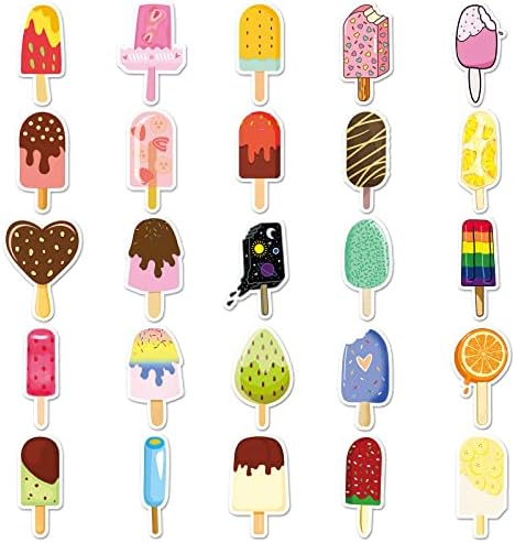 Етикети към popsicle, Опаковане на Стикери за сладолед, 50 бр.-Подходящ за лаптоп, Пътна Чанта, Лаптоп, Телефон, Автомобилен Албум,