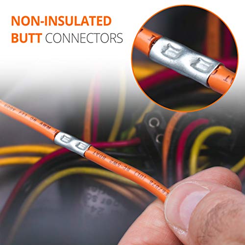 Комплект Неизолированных задника Конектор Wirefy 100 БР. - Конектори За стыкового връзка - Неизолирани Обжимные Телена конектори