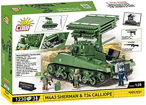 Историческа колекция COBI на Втората световна война M4A3 Sherman & T34 Calliope Executive Edition