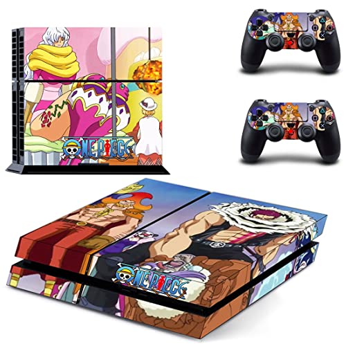 Аниме One And Two Piecee Luffy Zoro Санджи Асо Стикер на корицата на PS4 или PS5 Стикер за Sony PlayStation 4-5 Конзола и 2 контролери PS4 или PS5 Винил Кожи - V247