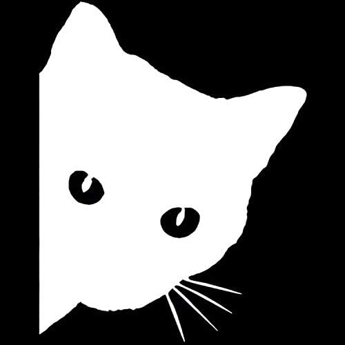 TooCust Отразяваща Cartoony Котка, Прекрасен домашен Любимец, която гледа Котка, стикер за Автомобил, 4,3x5,5 инча, Стикер