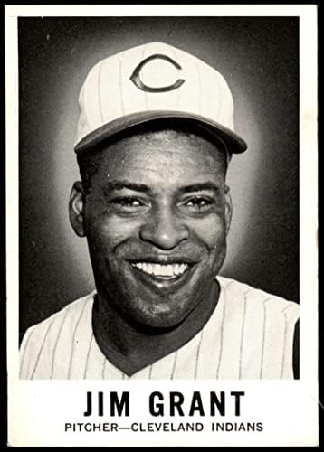 1960 Лист 25 ГРЕШКА Джим Грант Кливланд Индианс (Бейзболна картичка) (Бяла шапка / Снимка всъщност Брукс Лорънс - В бяла