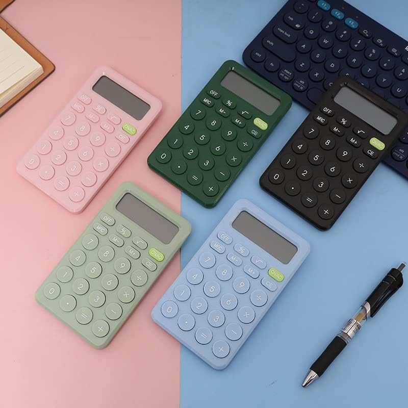 CUJUX 8-цифрен настолен мини-калкулатор Голям бутон Финансов инструмент за водене на счетоводство е Подходящ за ученици (Цвят: B размер: