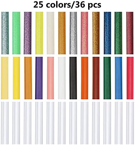 Термоклеевые пръчки в реален размер, размер на 3,93 x 0,43 инча, черни и цветни Термоклеевые пръчки на Едро за diy, Термоклеевые