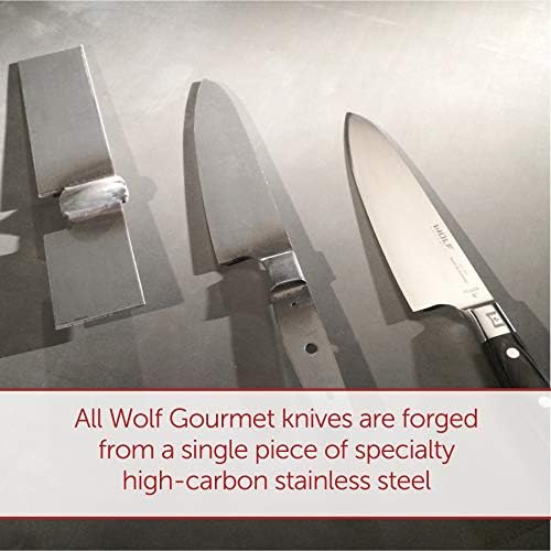 Wolf Gourmet 10 Хонинговальная стомана, Ергономична за комфорт и контрол, Ковани Высокоуглеродистая неръждаема стомана, ъгъл на наклон 12,5