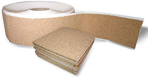 Corkboard плочки Flowe, Самозалепваща се основа за Каботажните, Плочки, Стенни табла за съобщения, Натурална, (3-3/4 x 3-3/4) (100)