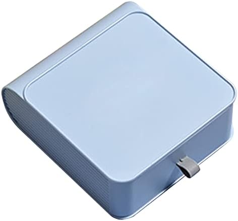 Fdit Малък органайзер за чекмеджета, настолна кутия за съхранение, штабелируемая полипропиленова голям капацитет за верстака (светло синьо)