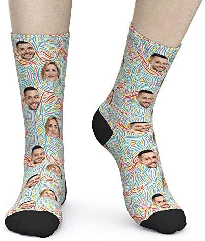 Обичай Чорапи за лице, Персонални Чорапи с абстрактна фотография, Забавни Чорапи за екипажа за мъже, Жени, Деца, Двойки, подаръци за кучета
