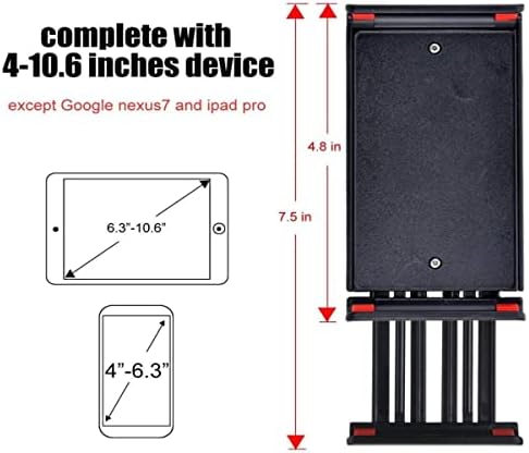 Стойка за телефон и таблет Gooseneck с клипс - Гъвкава стойка за таблет за мобилен телефон на 360 градуса - за легла, маса, гардероб и т.н. - е Съвместимо с iPhone iPad / Samsung Galaxy Phone