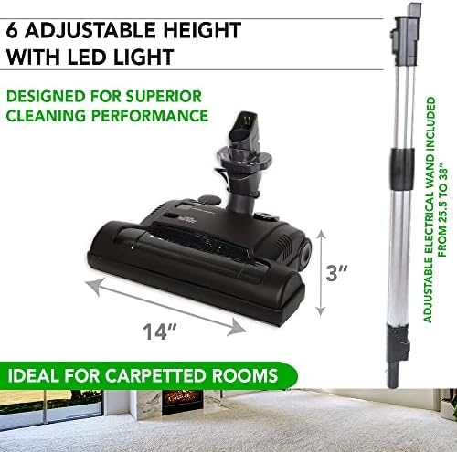Комплект ОВО Central Vacuum Carpet Deluxe, 50-крак маркуч за високо напрежение за ВКЛЮЧВАНЕ/изключване с косичкой, електрическа