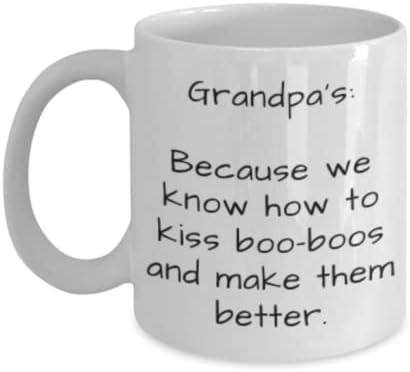 Кафеена чаша дядовци: защото ние знаем как целува бу-бу и да ги подготви по-добре е подарък чаша дядо Подарък за Деня на бащата