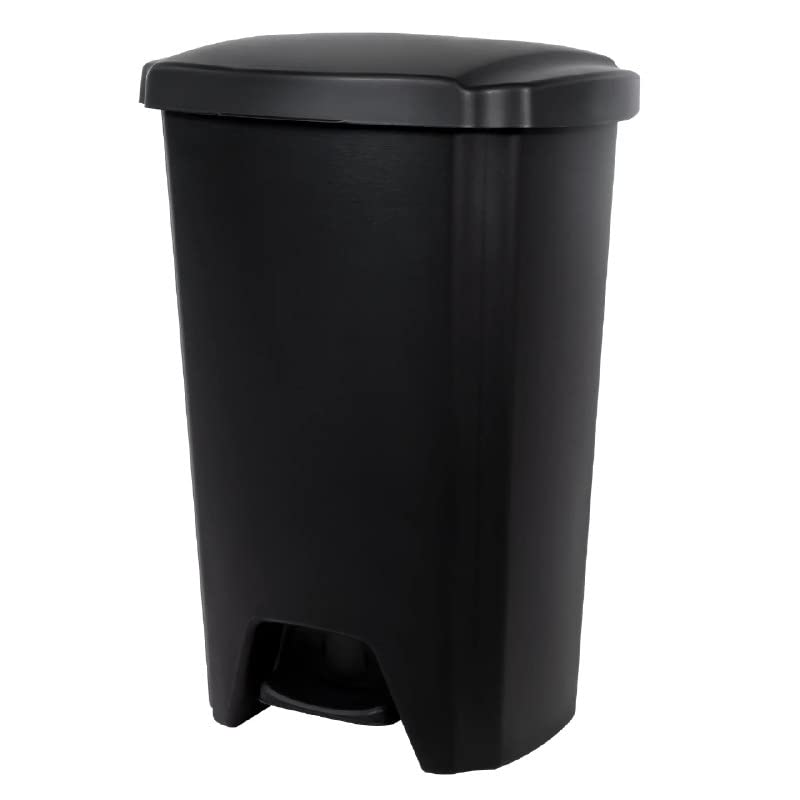 Кофа за боклук обем 12,1 Литра, Пластмасова Степенка На Кухненската Кошчето за боклук, Черен