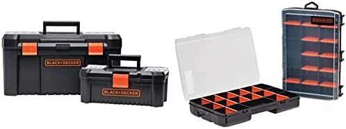 комплект кутии за инструменти Отвъд by BLACK + DECKER, 19 инча и 12 инча (BDST60129AEV)