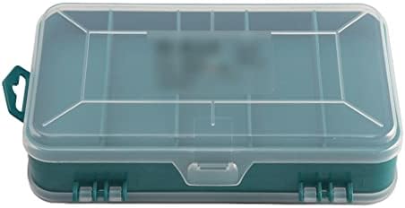 пластмасов контейнер за ръчни инструменти, Многофункционални Аксесоари, Преносим Кутия за съхранение с двойни странични винтове (Цвят: зелен,