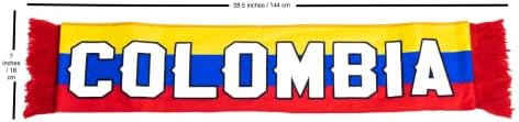 Комплект феновете SIFRIMANIA Colombia от 2 Теми, Шал за световната Купа по футбол и Гумени Гривни с Принтом
